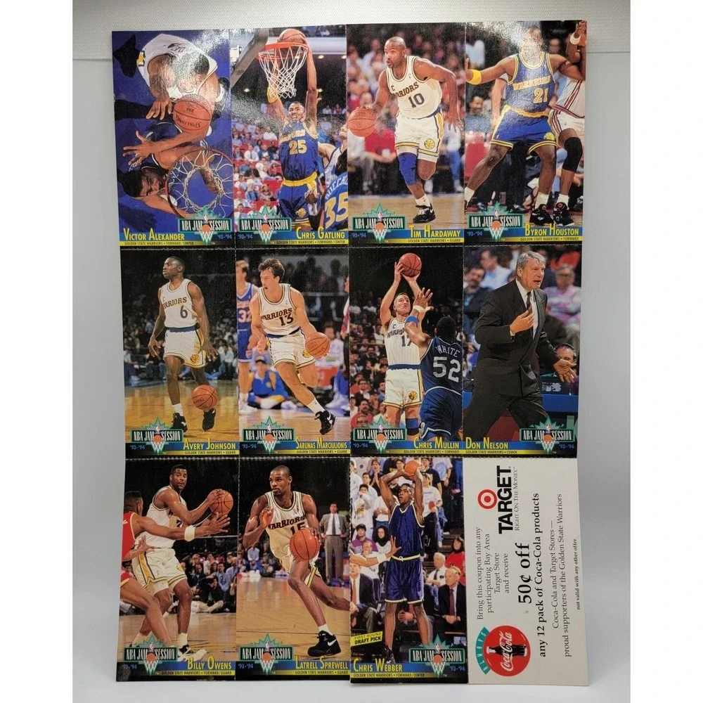 1994 Target Golden State Warriors Cards Fleer Uncut